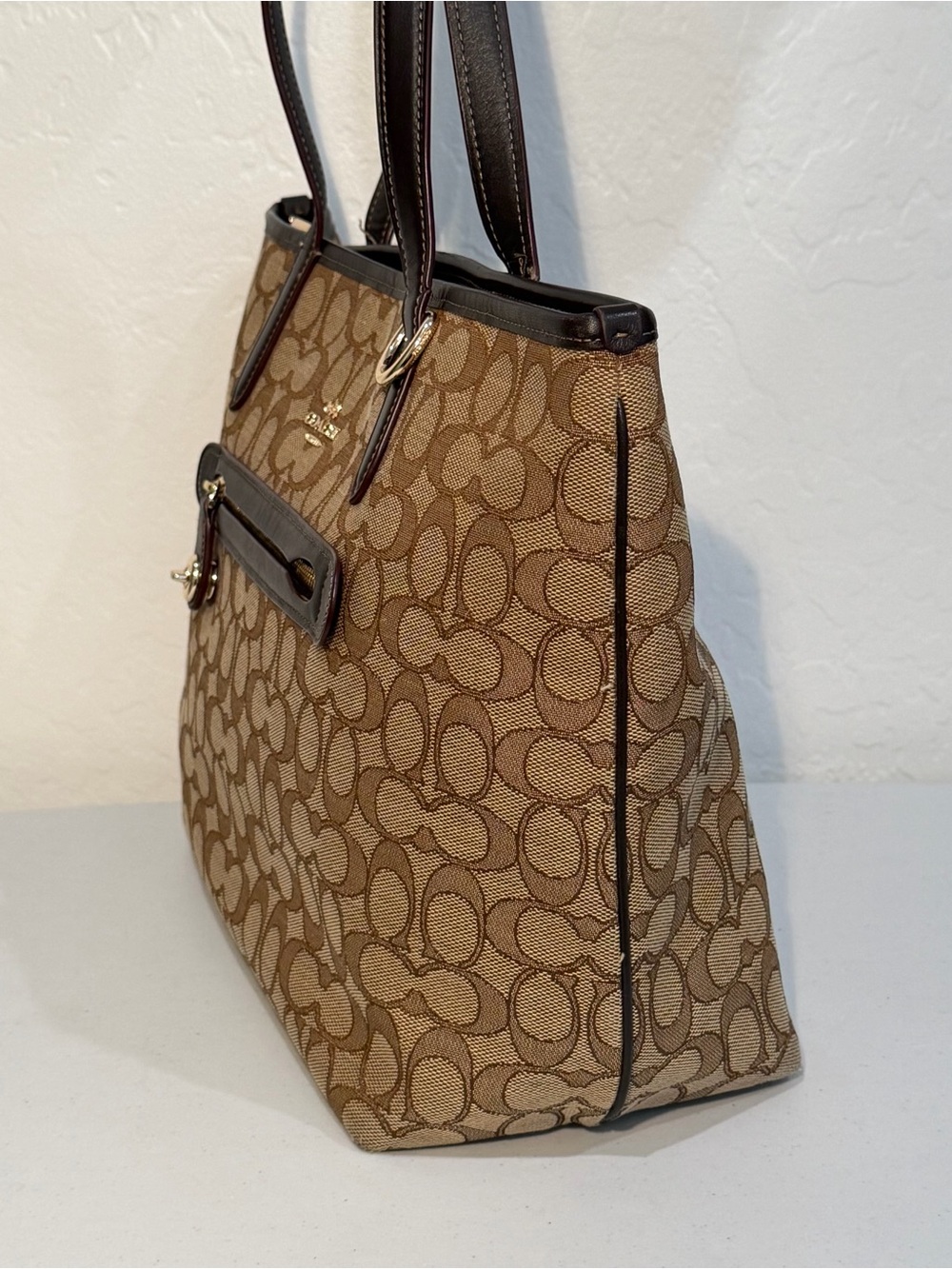 Coach Signature Jacquard Taylor Tote Bag - Picture 5 of 12